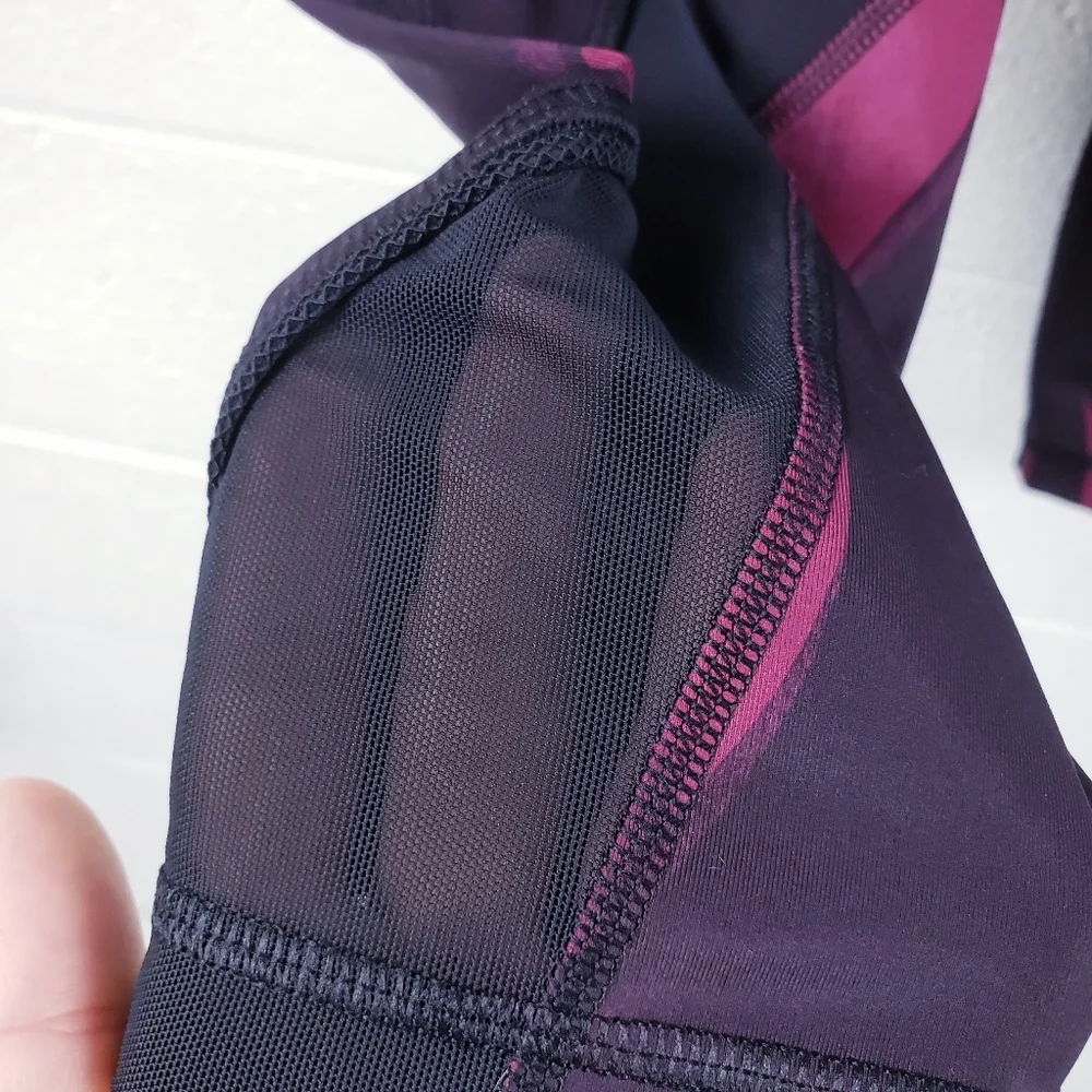Lululemon‎ All Sport Crop Leggings Purple Black Full On Luxtreme Womens Size 6